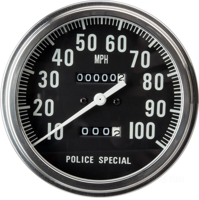 Police Special Style Fat Bob Speedometer