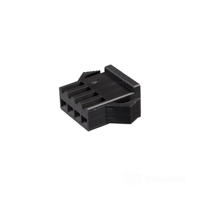 Socket housing »SM« by JST; 4-way; TPV (thermoplastic vulcanizate), black; Japan; gross weight: 1 g