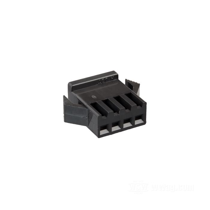 Socket housing »SM« by JST; 4-way; TPV (thermoplastic vulcanizate), black; Japan; gross weight: 1 g
