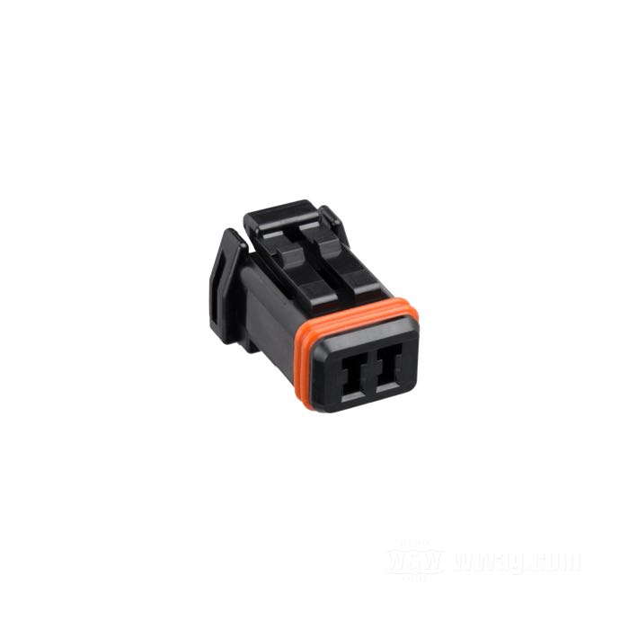 Hülsengehäuse »MX 19« von JAE; 2-polig; PBT / Silikon, schwarz; für Kabel: ~ bis 0.5 mm² (bis AWG 20); ersetzt OEM HD 72906-11; Japan; Bruttogewicht: 1 g