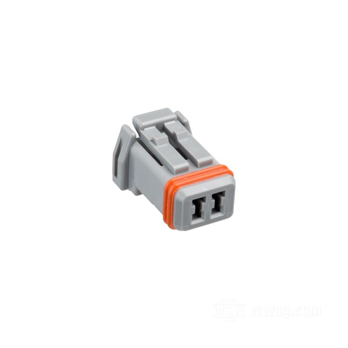 Hülsengehäuse »MX 19« von JAE; 2-polig; PBT / Silikon, grau; für Kabel: ~ bis 0.5 mm² (bis AWG 20); ersetzt OEM HD 69201657; Japan; Bruttogewicht: 1 g