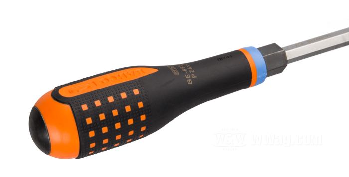 Screwdriver »Impact Head« by Bahco; blade length 175 mm, tip PZ 4; steel / rubber, 14 mm hex ; length: 297 mm; Spain; gross weight: 242 g