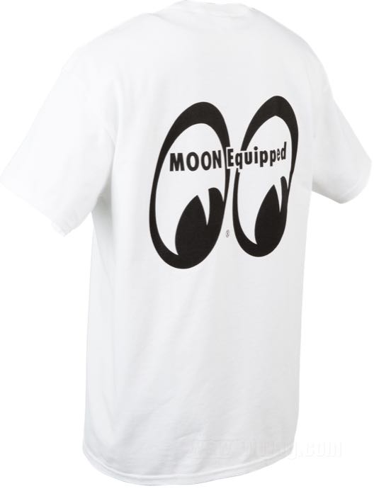 T-shirt »MOON Big Logo« by Mooneyes; cotton, white; size: S; gross weight: 163 g