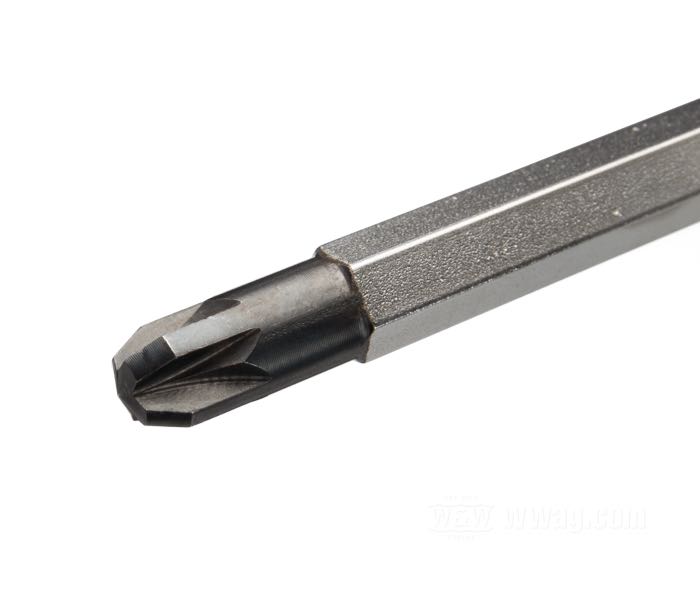 Screwdriver »Impact Head« by Bahco; blade length 175 mm, tip PZ 4; steel / rubber, 14 mm hex ; length: 297 mm; Spain; gross weight: 242 g
