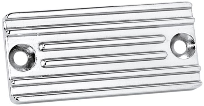 Tapa; para Cilindro maestro tipo Kelsey-Hayes; apropiado para Sportster, FX 1979-1982, FL(H), FLT 1979-1983; aluminio, cromado, acanalada; líquido de freno preciso: DOT 5; peso bruto: 90 g