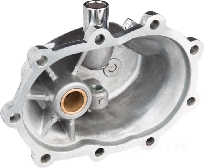 Tapa de arranque »Standard«; apropiado para 1936-1984 Big Twins 4-velocidades; aluminio fundido, pulido; reemplaza OEM HD 33277-36A; peso bruto: 890 g
