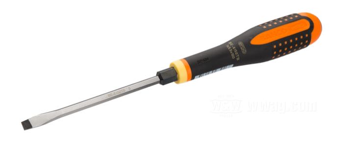 Giravite »Impact Head« di Bahco; lunghezza lama 100 mm, punta 5.5 x 1 mm; acciaio / gomma, esagono da 9 mm; lunghezza: 225 mm; Spagna; peso lordo: 100 g