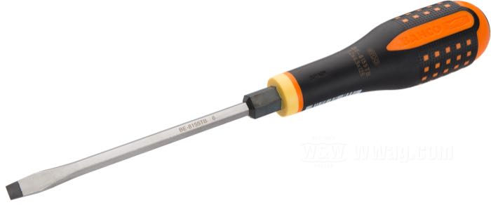 Giravite »Impact Head« di Bahco; lunghezza lama 125 mm, punta 6.5 x 1.2 mm; acciaio / gomma, esagono da 11 mm; lunghezza: 245 mm; Spagna; peso lordo: 175 g