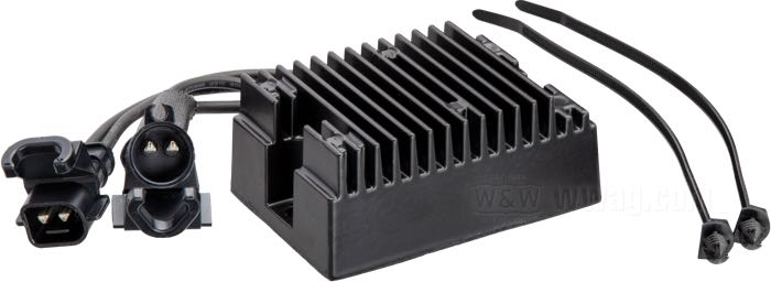 Regulador/Rectificador »Standard«; apropiado para Sportster 2007-2008; aluminio, negro; reemplaza OEM HD 74546-07; peso bruto: 515 g