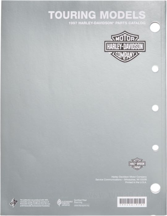Catalogue de pièces détachées; adaptable à FLT 1997; papier; reliure souple; 197 pages; anglais; remplace OEM HD 99456-97A; USA; poids brut: 470 g