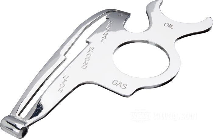 Coulisse de commande de vitesses de The Cyclery; adaptable à modèles 45”/750 cc R 1935-1936; acier, chromé; remplace OEM HD 2208-35; poids brut: 182 g