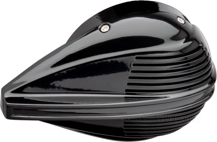 Filtro de aire »Sirena« de Bike Project; apropiado para Big Twin 2001→ (salvo Touring 2008→ y Softail 2016→, CVO 2011→ y FXDLS 2017); aluminio, negro; largo x alto: 20 x 14.5 cm; Alemania; peso bruto: 1.36 kg