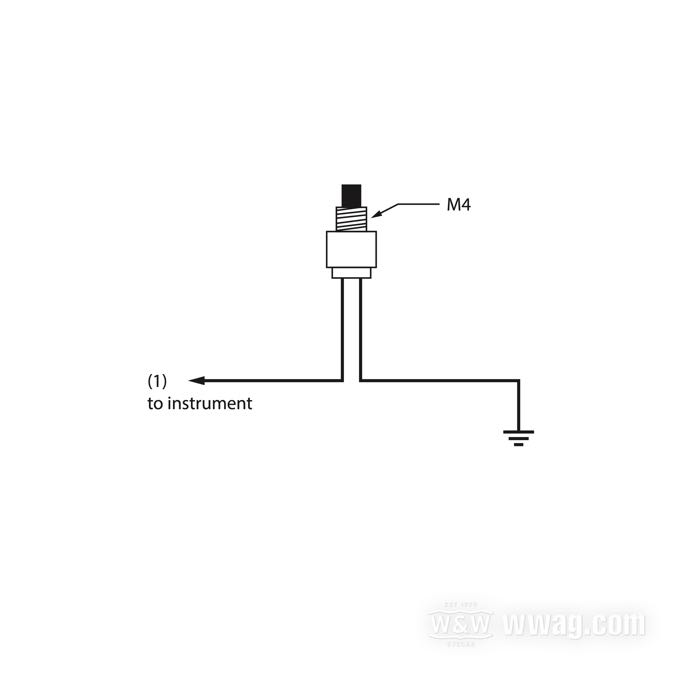 Pulsador de MMB; para cuentakilómetros electrónicos; acero inoxidable / plástico / cobre, resistente al polvo y al agua (IP67); rosca: M4; con tuerca; peso bruto: 10 g