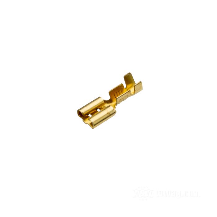 Cosse femelle; pour custom application; non isolé; laiton; largeur: 6.3 mm; pour fils de: ~ 0.75 - 1.5 mm² (AWG 18-16); poids brut: 10 g