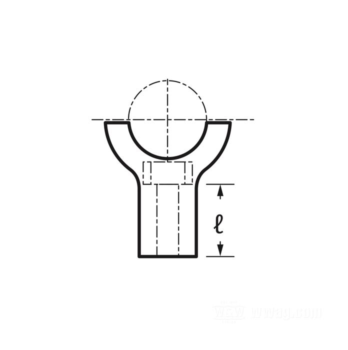 Risers; for 1/2” hex head bolts and 5/16” bolts; fits FLH 1980-1984; riser distance 3-1/2” (= 89 mm); zinc die-cast, chrome-plated; measures according to drawing: H-mounting height=43 mm; length ℓ for riser bolt shaft: 21 mm; replaces OEM HD 55940-79A, 55941-79A, 55940-82, and 55941-82; gross weight: 300 g