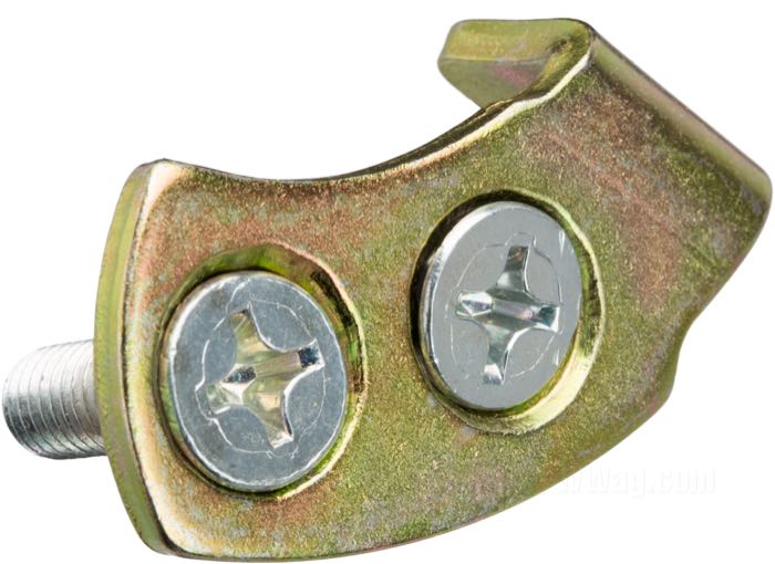 Pletina de tope; apropiado para Big Twin de 4 velocidades late 1978-1980; acero, cincado; con 2 tornillos; reemplaza OEM HD 33353-78; peso bruto: 28 g