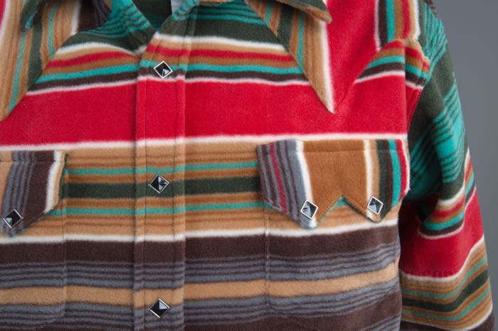 Shirt-Jacket »Serape Western« by Rockmount; fleece / polyester, brown / green; size: M; USA; gross weight: 749 g