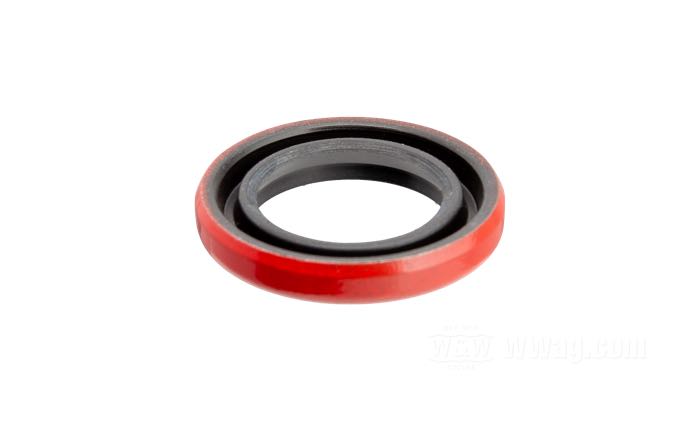 Retén radial de James Gaskets; para Eje de cambio / Tapa; apropiado para Big Twin 4 velocidades 2a serie de 1979-1986; transmissiones Dome Top; acero / goma; reemplaza OEM HD 12010; peso bruto: 10 g