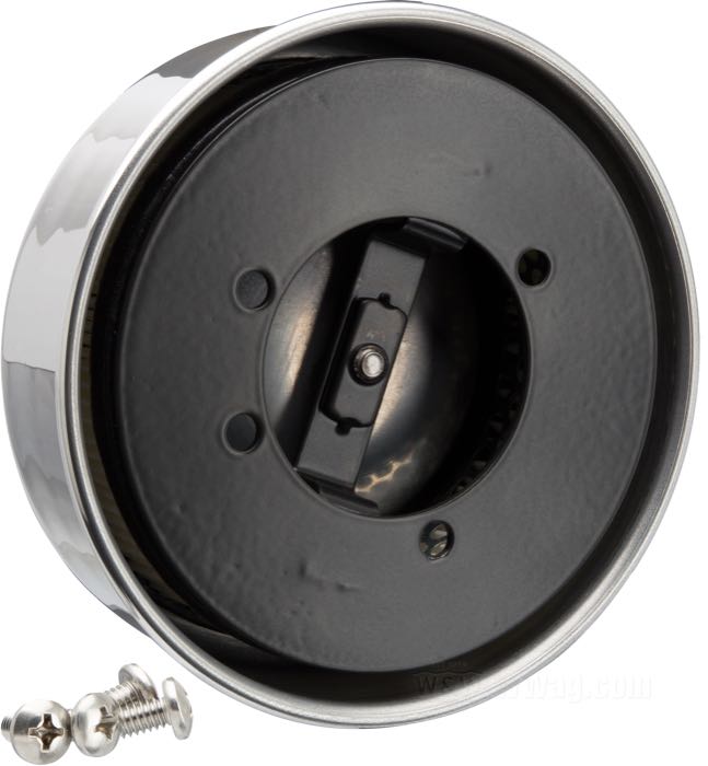 Air cleaner »Dog Dish« by The GasBox; for CV carburetors and EFI; aluminum, polished; depth: 45 mm; Ø 140 mm; with filter element; gross weight: 453 g