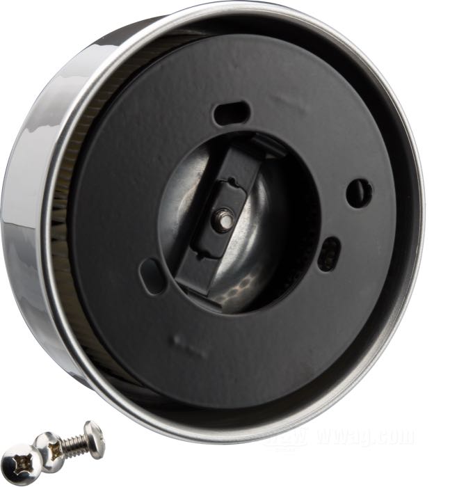 Filtre à air »Dog Dish« de The GasBox; pour carbus S&S Super E/G; aluminium, poli; profondeur: 45 mm; Ø 140 mm; avec élément filtrant; poids brut: 447 g