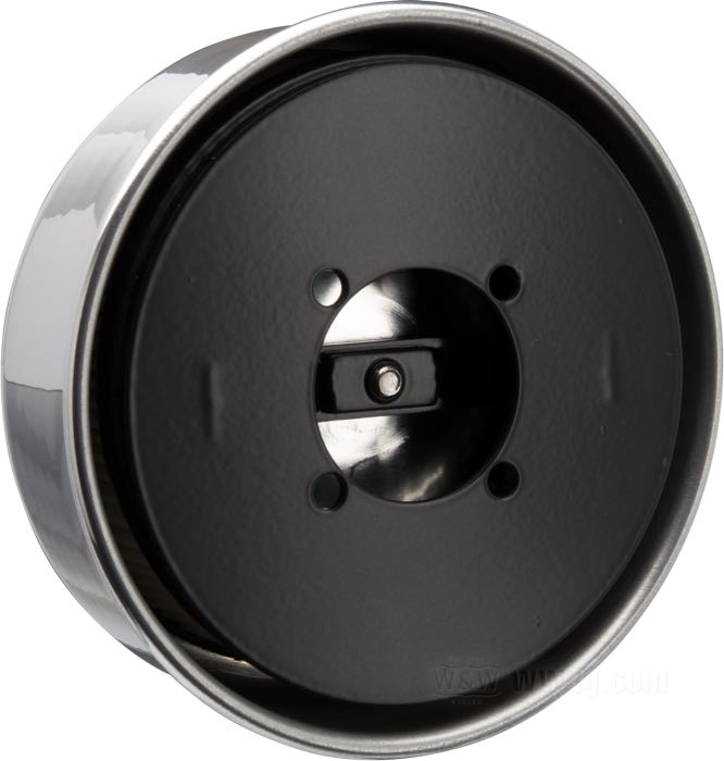 Air cleaner »Dog Dish« by The GasBox; for Linkert M & Schebler DLX carburetors; aluminum, polished; depth: 45 mm; Ø 140 mm; with filter element; gross weight: 454 g