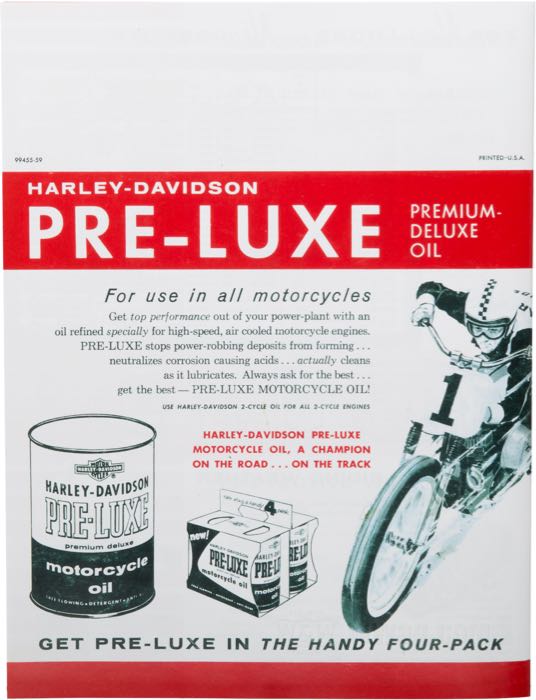 Catalogue »Classic H-D Motorcycle Accessories 1959«; papier; largeur x hauteur: 20 x 27 cm; coloré + noir et blanc; 35 pages; poids brut: 126 g