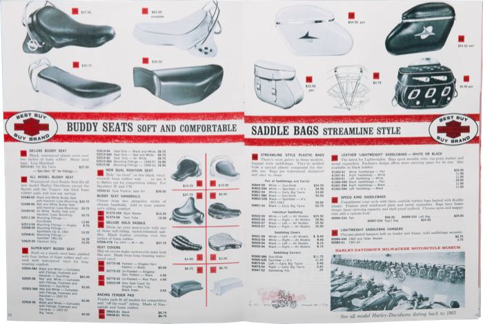 Catalog »Classic H-D Motorcycle Accessories 1962«; paper; width x height: 20 x 27 cm; color + black and white; 31 pages; gross weight: 114 g