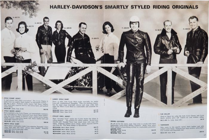 Catalogue »Classic H-D Motorcycle Accessories 1964«; papier; largeur x hauteur: 20 x 27 cm; coloré + noir et blanc; 31 pages; poids brut: 114 g