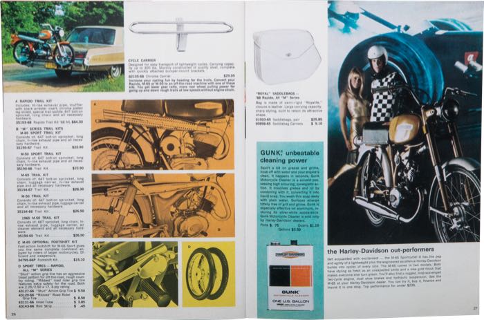 Catalog »Classic H-D Motorcycle Accessories 1969«; paper; width x height: 20 x 27 cm; color; 31 pages; gross weight: 116 g