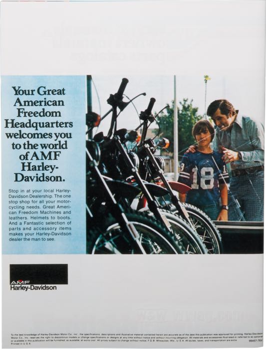 Catalogue »Classic H-D Motorcycle Accessories 1976«; papier; largeur x hauteur: 20 x 27 cm; coloré; 31 pages; poids brut: 116 g