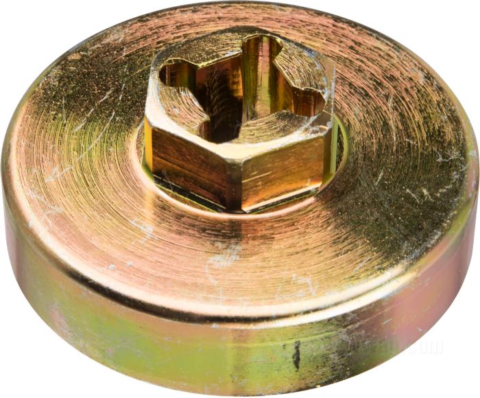 Socket by InMaxWeTrust; for Plug / Fork tube; for 39 mm and 49 mm forks; steel, zinc plated, 3/4” hex at drive end; drive: 3/8”; wrench size: 1-3/8”; gross weight: 159 g