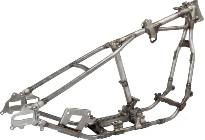 Telaio rigido »Wishbone« di VG Classic Frames & Parts; atto per Panhead 1952-1953; acciaio / ghisa sferoidale, naturale; rake: 30 °; rimpiazza OEM HD 47000-40A; Paesi Bassi; peso lordo: 37 kg