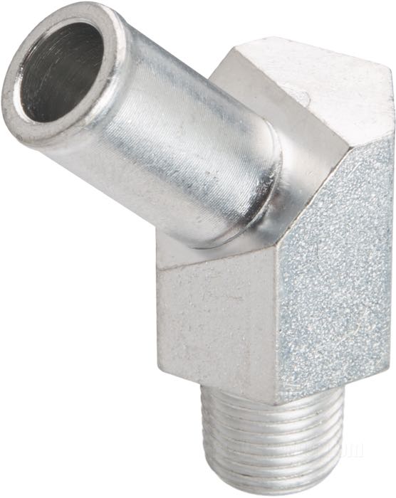 Raccord de durite d‘huile; pour Durite d'huile / Carter moteur / Durit de retour; pour durites de DI 3/8”; adaptable à XLCH late1962-1965, FL(H) 1965-1967; acier, CAD (procédé ZnNi); filet raccord: 1/8