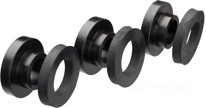 Unterlegscheibensatz von Colony; für Öltank; passend für K, KH, XL, XLH 1952-1966; Gummi; Außen-Ø: 25 mm; ersetzt OEM HD 62762-52 und 62763-52; USA; Bruttogewicht: 23 g