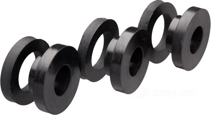 Unterlegscheibensatz von Colony; für Öltank; passend für K, KH, XL, XLH 1952-1966; Gummi; Außen-Ø: 25 mm; ersetzt OEM HD 62762-52 und 62763-52; USA; Bruttogewicht: 23 g