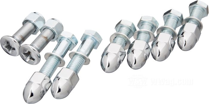 Kit di montaggio di Colony; per Parafango posteriore; atto per FXWG 1980-1986; acciaio, cromato / zincato; rimpiazza OEM HD 7680W, 6379W, 4720W e 2005; U.S.A.; peso lordo: 327 g