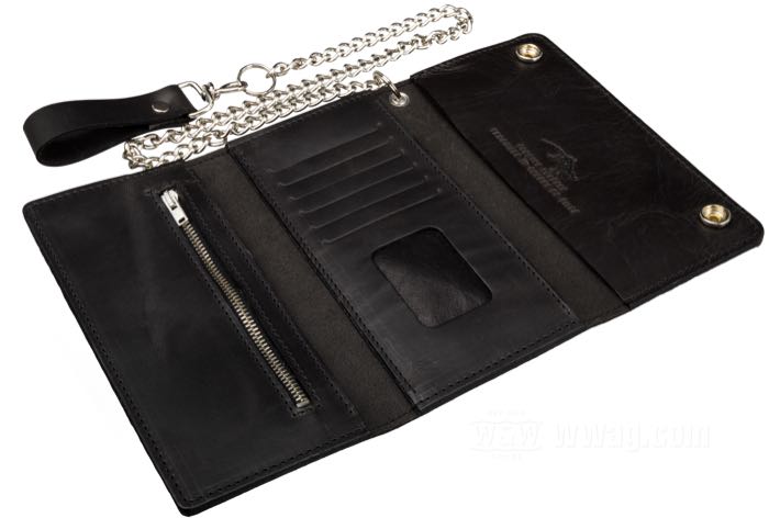 Wallet by W&W Cycles; cowhide, black; length x width: 180 x 100 mm; Germany; gross weight: 284 g