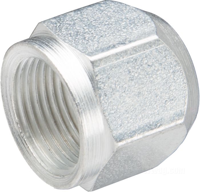 Ecrou-raccord de Colony; acier, CAD (procédé ZnNi); filetage: 9/16”-24; USA; poids brut: 15 g