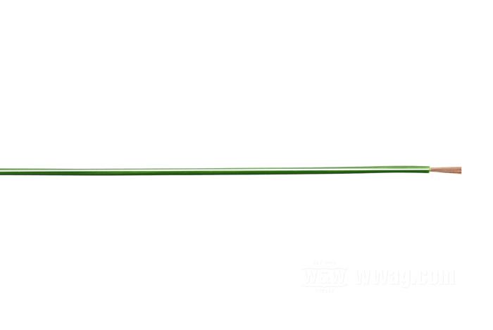 Elektrokabel »FLRY«; Kupfer / PVC, grün / weiß; 0.34 mm²; Bruttogewicht: 5 g