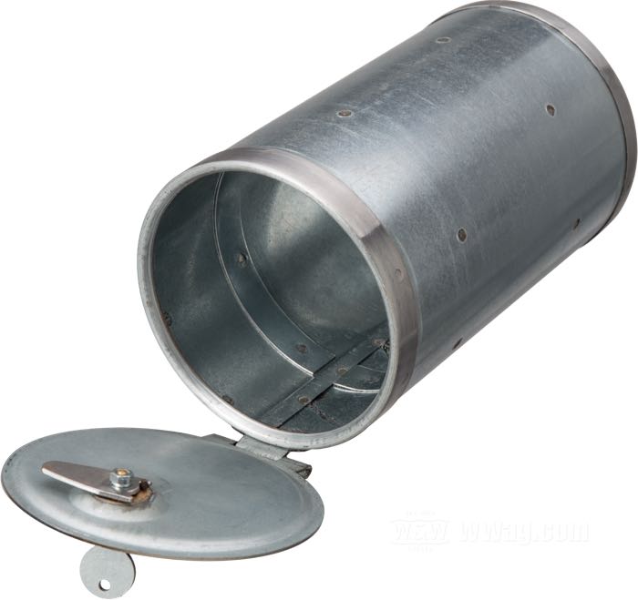 Cassetta utensili; atto per modelli IOE 1925-1930; acciaio; lunghezza: 20.5 cm; Ø 11.5 cm; rimpiazza OEM HD 3452-25; Repubblica Ceca; peso lordo: 740 g