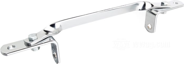 Staffa faretto; per Forcella Springer; atto per forcella Springer 1938-1945; acciaio, cromato; rimpiazza OEM HD 11369-38; peso lordo: 470 g