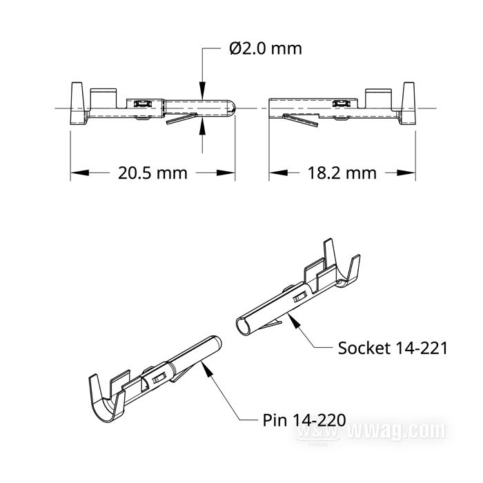 Cosse mâle; pour faisceaux OEM; adaptable à modèles 1971-1993; laiton, zingué; remplace OEM HD 72039-71A; Chine; poids brut: 1 g