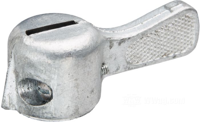 Switch by The Cyclery; for Switch assembly; fits IOE and V-models 1925-1932; cast aluminum, knurled; replaces OEM HD 4557-26; Europe; gross weight: 16 g