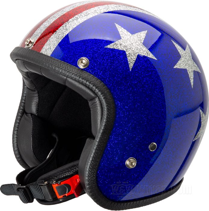 Caschi Jet Captain America Metal Flakes di 70’s