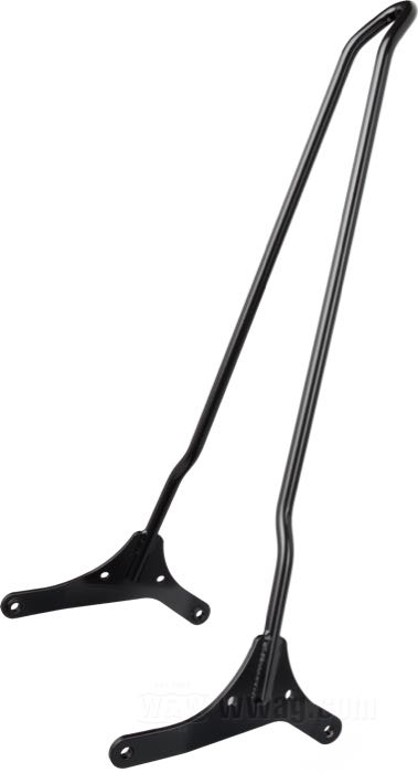 Sissy Bar von The GasBox; passend für Sportster 2004-2020; Stahl, schwarz, kunststoffbeschichtet; Breite x Höhe: 24 x 61 cm; mit Montageschrauben; USA; Bruttogewicht: 2.32 kg