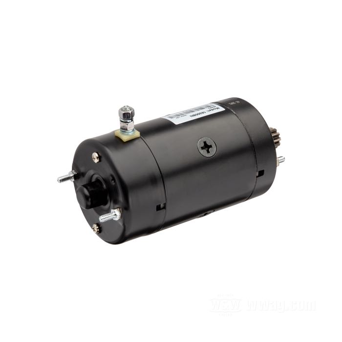 Motor de arranque »Hitachi Type«; apropiado para FLH 1982-1984, FLT late 1983-1988, FX/FXST 1974-1988, FXR late 1983-1988, XL 1974-early 1976; negro; rosca: #10-24; reemplaza OEM HD 31570-73T; peso bruto: 3.1 kg