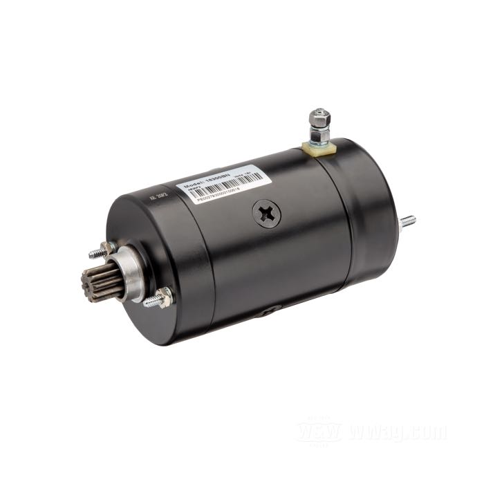 Motor de arranque »Hitachi Type«; apropiado para FLH 1982-1984, FLT late 1983-1988, FX/FXST 1974-1988, FXR late 1983-1988, XL 1974-early 1976; negro; rosca: #10-24; reemplaza OEM HD 31570-73T; peso bruto: 3.1 kg