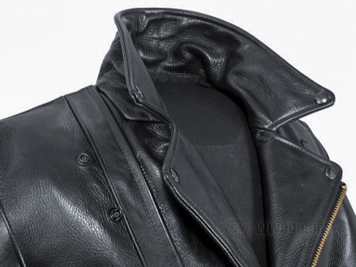 Chaqueta de cuero »California Highway Patrol«; cuero de vaca, negro; talla caballeros: US 38 → EU 48; EE. UU.; peso bruto: 2.7 kg