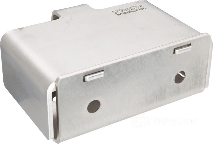 Batteriekasten von Prism Supply Co.; für 4-Cell Antigravity Batterien; Edelstahl; B x H x T: 120 x 97 x 48 mm; mit Befestigungsteilen; USA; Bruttogewicht: 749 g