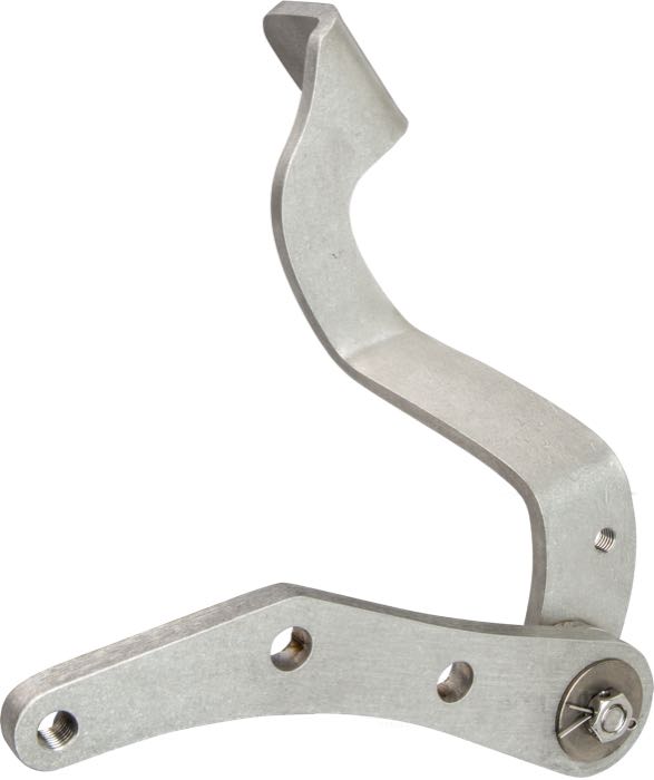 Pédale de frein »Sling Shot« de Prism Supply Co.; pour Frein hydraulique arrière; adaptable à Big Twin 1936-1984 ; pour basamento alternateur; acier inox, poli au tonneau; avec vis de montage; USA; poids brut: 1.16 kg
